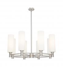 Innovation Lighting 434-8CR-SN-G434-12WH - Crown Point - 8 Light - 32 inch - Satin Nickel - Chandelier