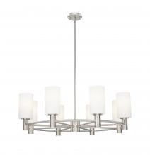 Innovation Lighting 434-8CR-SN-G434-7WH - Crown Point - 8 Light - 32 inch - Satin Nickel - Chandelier