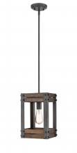 Innovation Lighting 435-1S-AG-LED - Austin - 1 Light - 9 inch - Aged Gun Metal - Cord hung - Mini Pendant