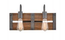 Innovation Lighting 435-2W-AG-LED - Austin - 2 Light - 17 inch - Aged Gun Metal - Bath Vanity Light