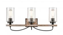 Innovation Lighting 442-3W-BK-G4424-LED - Paladin - 3 Light - 24 inch - Matte Black - Bath Vanity Light
