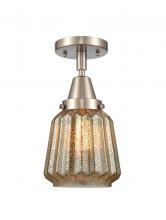 Innovation Lighting 447-1C-SN-G146-LED - Chatham - 1 Light - 7 inch - Brushed Satin Nickel - Flush Mount