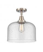 Innovation Lighting 447-1C-SN-G74-L - Bell - 1 Light - 12 inch - Brushed Satin Nickel - Flush Mount