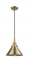 Innovation Lighting 447-1P-AB-M10-AB - Briarcliff - 1 Light - 10 inch - Antique Brass - Mini Pendant
