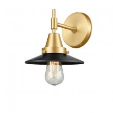 Innovation Lighting 447-1W-SG-M6-BK-LED - Railroad - 1 Light - 8 inch - Satin Gold - Sconce