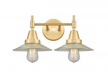 Innovation Lighting 447-2W-SG-G2-LED - Halophane - 2 Light - 18 inch - Satin Gold - Bath Vanity Light