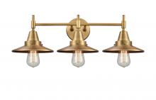 Innovation Lighting 447-3W-BB-M4-BB-LED - Railroad - 3 Light - 26 inch - Brushed Brass - Bath Vanity Light