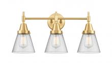 Innovations Lighting 447-3W-SG-G64-LED - Cone - 3 Light - 24 inch - Satin Gold - Bath Vanity Light