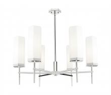 Innovation Lighting 463-6CR-PN-G463-12WH - Blakeley - 6 Light - 32 inch - Polished Nickel - Chandelier