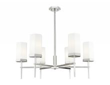 Innovation Lighting 463-6CR-SN-G463-8WH - Blakeley - 6 Light - 32 inch - Satin Nickel - Chandelier