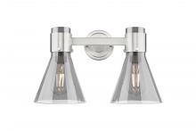 Innovation Lighting 464-2W-SN-G464C-7SM - Lawton Cone - 2 Light - 17 inch - Satin Nickel - Bath Vanity Light