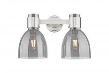 Innovation Lighting 464-2W-SN-G464D-7SM - Lawton Bell - 2 Light - 17 inch - Satin Nickel - Bath Vanity Light