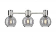 Innovation Lighting 464-3W-SN-G464B-7SM - Lawton Sphere - 3 Light - 27 inch - Brushed Satin Nickel - Bath Vanity Light
