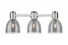 Innovation Lighting 464-3W-SN-G464D-7SM - Lawton Bell - 3 Light - 27 inch - Satin Nickel - Bath Vanity Light