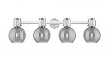 Innovation Lighting 464-4W-SN-G464B-7SM - Lawton Sphere - 4 Light - 27 inch - Brushed Satin Nickel - Bath Vanity Light