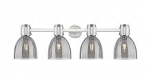 Innovation Lighting 464-4W-SN-G464D-7SM - Lawton Bell - 4 Light - 27 inch - Satin Nickel - Bath Vanity Light