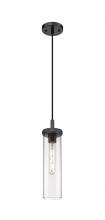 Innovation Lighting 471-1P-BK-G471-12CL - Lincoln - 1 Light - 4 inch - Matte Black - Cord Hung Pendant
