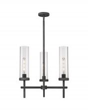 Innovations Lighting 471-3CR-WZ-G471-12CL - Lincoln - 3 Light - 21 inch - Weathered Zinc - Pendant