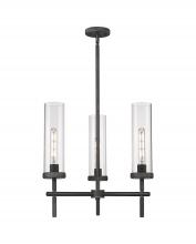 Innovation Lighting 471-3CR-WZ-G471-12CL - Lincoln - 3 Light - 21 inch - Weathered Zinc - Pendant