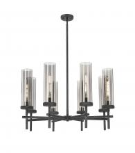 Innovation Lighting 471-8CR-WZ-G471-12SM - Lincoln - 8 Light - 27 inch - Weathered Zinc - Chandelier