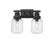 Innovation Lighting 472-2W-TBK-G472-6CL - Somers - 2 Light - 15 inch - Textured Black - Bath Vanity Light