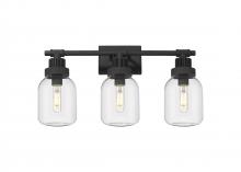 Innovation Lighting 472-3W-TBK-G472-6CL - Somers - 3 Light - 24 inch - Textured Black - Bath Vanity Light