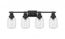 Innovation Lighting 472-4W-TBK-G472-6CL - Somers - 4 Light - 33 inch - Textured Black - Bath Vanity Light