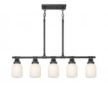 Innovations Lighting 472-5I-WZ-G472-6WH - Somers - 5 Light - 43 inch - Weathered Zinc - Linear Pendant