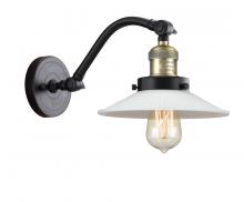 Innovation Lighting 515-1W-BAB-G1-LED - Halophane - 1 Light - 9 inch - Black Antique Brass - Adjustable Sconce