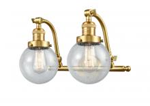 Innovations Lighting 515-2W-SG-G204-6-LED - Beacon - 2 Light - 16 inch - Satin Gold - Bath Vanity Light