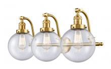 Innovation Lighting 515-3W-SG-G204-8-LED - Beacon - 3 Light - 28 inch - Satin Gold - Adjustable Bath Vanity Light