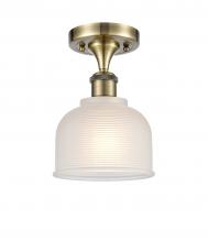 Innovation Lighting 516-1C-AB-G411 - Dayton - 1 Light - 6 inch - Antique Brass - Semi-Flush Mount