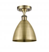 Innovation Lighting 516-1C-AB-MBD-75-AB - Bristol - 1 Light - 8 inch - Antique Brass - Semi-Flush Mount