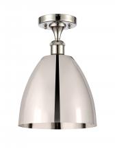 Innovation Lighting 516-1C-PN-MBD-9-PN - Bristol - 1 Light - 9 inch - Polished Nickel - Semi-Flush Mount