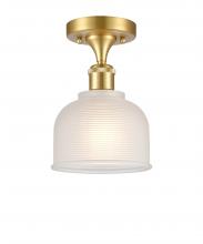 Innovation Lighting 516-1C-SG-G411-LED - Dayton - 1 Light - 6 inch - Satin Gold - Semi-Flush Mount