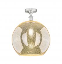 Innovation Lighting 516-1C-SN-G128-12 - Athens - 1 Light - 12 inch - Brushed Satin Nickel - Semi-Flush Mount