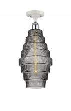 Innovation Lighting 516-1C-WPC-G673-8-LED - Cascade - 1 Light - 8 inch - White Polished Chrome - Semi-Flush Mount