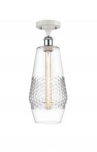 Innovation Lighting 516-1C-WPC-G682-7-LED - Windham - 1 Light - 7 inch - White Polished Chrome - Semi-Flush Mount