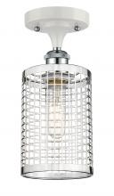 Innovation Lighting 516-1C-WPC-M18-PC - Nestbrook - 1 Light - 5 inch - White Polished Chrome - Semi-Flush Mount