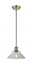 Innovations Lighting 516-1P-AB-G132-LED - Orwell - 1 Light - 8 inch - Antique Brass - Cord hung - Mini Pendant