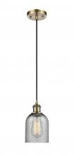 Innovations Lighting 516-1P-AB-G257-LED - Caledonia - 1 Light - 5 inch - Antique Brass - Cord hung - Mini Pendant