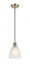 Innovations Lighting 516-1P-AB-G381 - Castile - 1 Light - 6 inch - Antique Brass - Cord hung - Mini Pendant
