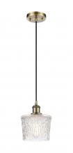 Innovations Lighting 516-1P-AB-G402-LED - Niagara - 1 Light - 7 inch - Antique Brass - Cord hung - Mini Pendant