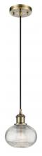 Innovation Lighting 516-1P-AB-G555-6CL - Ithaca - 1 Light - 6 inch - Antique Brass - Cord hung - Mini Pendant