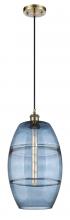 Innovation Lighting 516-1P-AB-G557-10BL - Vaz - 1 Light - 10 inch - Antique Brass - Cord hung - Mini Pendant