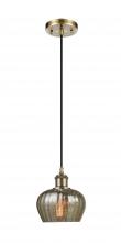 Innovations Lighting 516-1P-AB-G96-LED - Fenton - 1 Light - 7 inch - Antique Brass - Cord hung - Mini Pendant