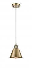 Innovation Lighting 516-1P-AB-M8 - Smithfield - 1 Light - 7 inch - Antique Brass - Cord hung - Mini Pendant
