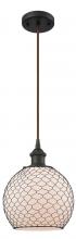 Innovation Lighting 516-1P-OB-G121-8CBK - Farmhouse Chicken Wire - 1 Light - 8 inch - Oil Rubbed Bronze - Cord hung - Mini Pendant