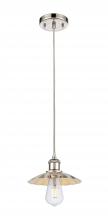 Innovation Lighting 516-1P-PN-M17-PN - Scallop - 1 Light - 8 inch - Polished Nickel - Cord Hung - Mini Pendant