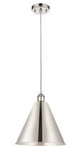 Innovation Lighting 516-1P-PN-MBC-16-PN - Berkshire - 1 Light - 16 inch - Polished Nickel - Cord hung - Mini Pendant